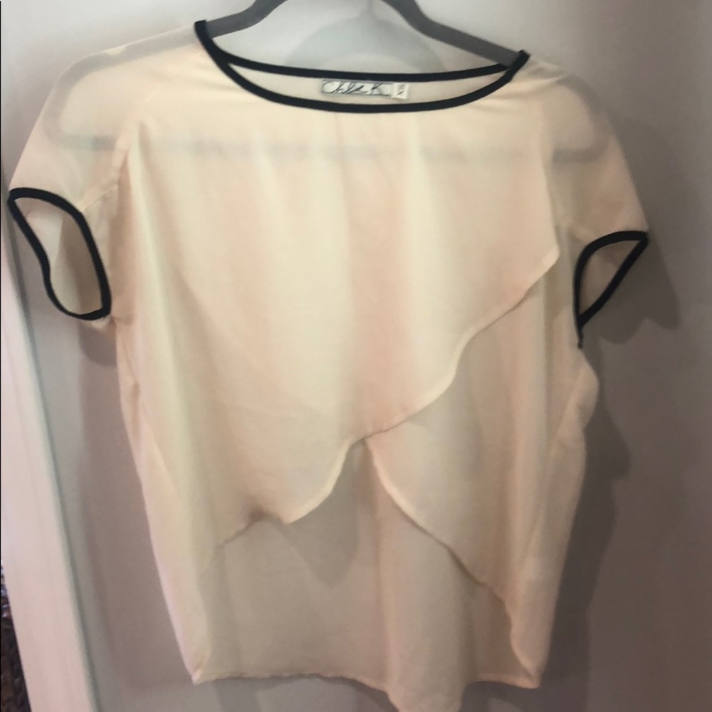 Cream crop top